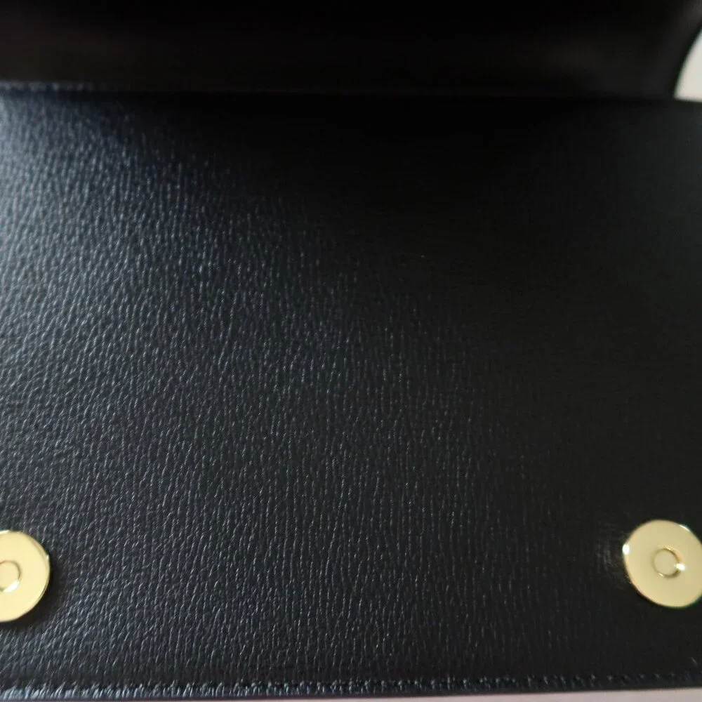 Karl Lagerfeld Paris Simone Small Leather Crossbody Black No Handle - Picture 6 of 12